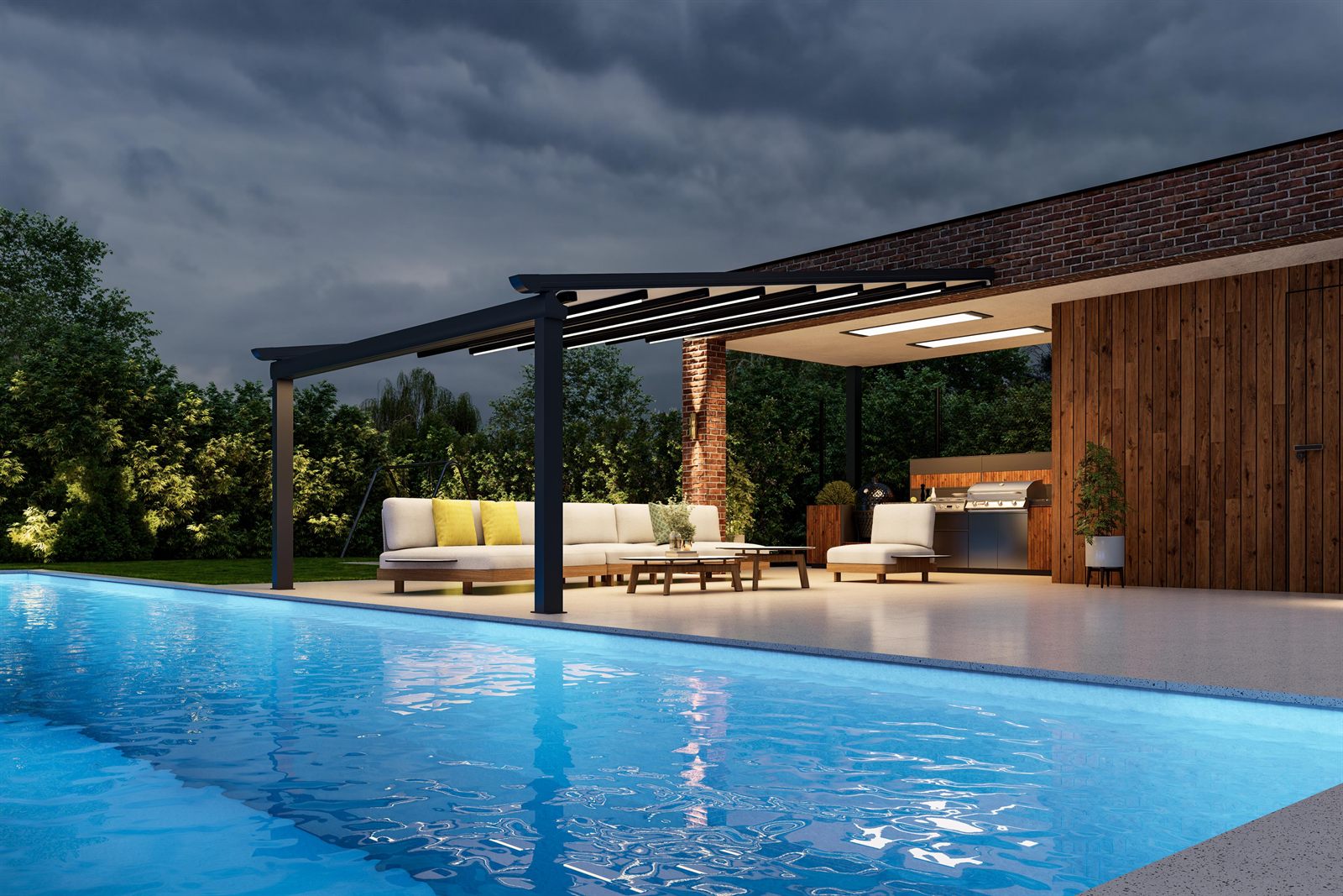 Zenith pergola s LED rasvjetom